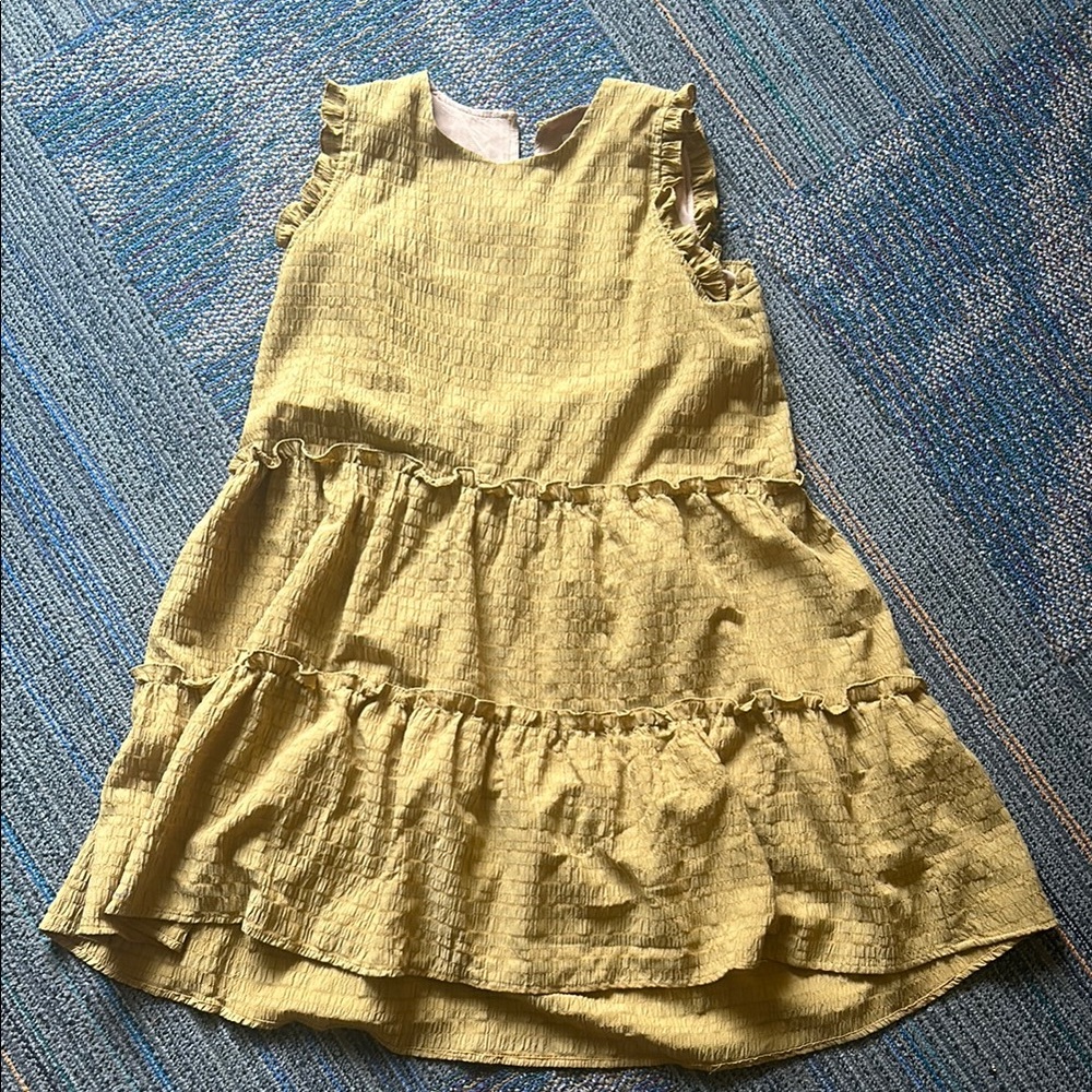 Charming Boutique Mustard Yellow Tiered Midi Dress